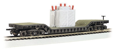 Bachmann HO Scale 52-Foot Center-Depressed Flat Car with Transformer– product image