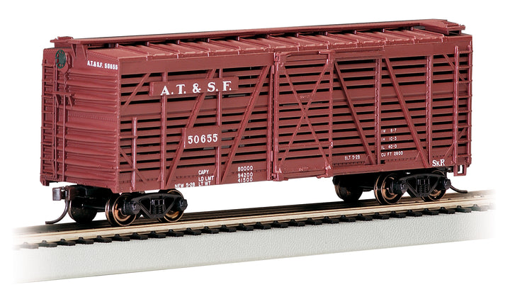 Bachmann HO Scale 40' Stock Car - Santa Fe - 18502