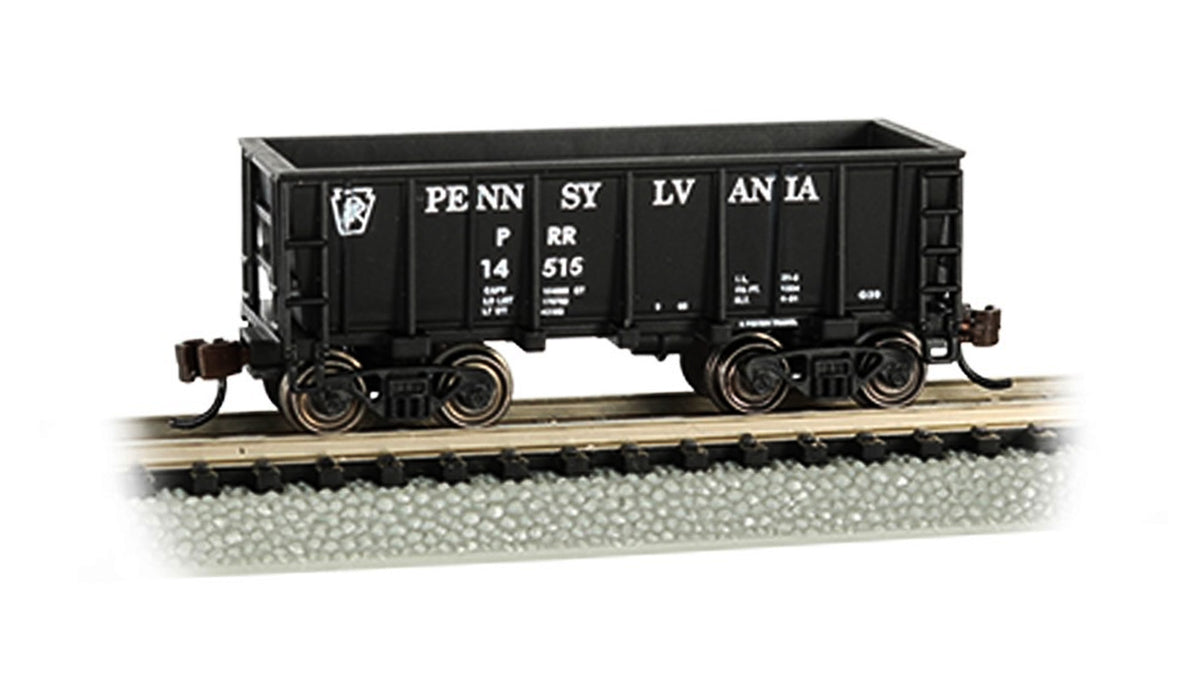Bachmann N Scale Ore Car - Pennsylvania Railroad #14515 - Black - 18657