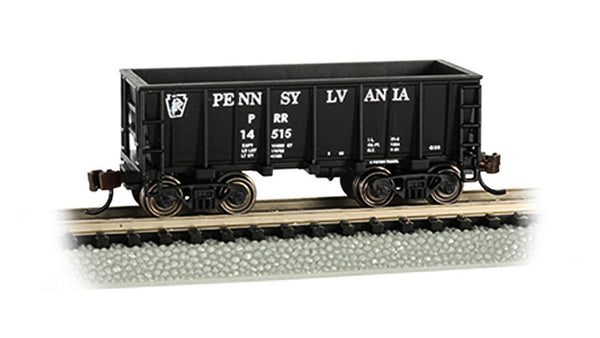 Bachmann N Scale Ore Car - Pennsylvania Railroad #14515 - Black - 18657
