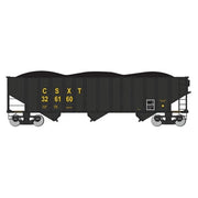 Bachmann 18705 HO CSX #326160 Bethlehem Steel 100-ton 3-bay hopper exact product view