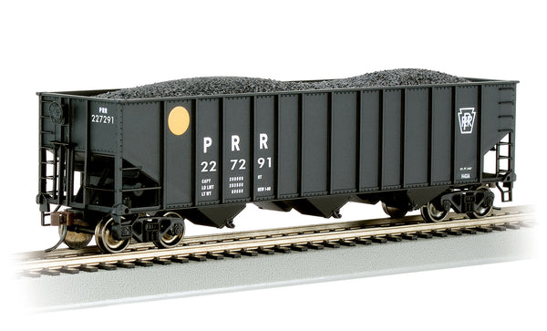 Bachmann HO Scale Bethlehem Steel 100 Ton 3 Bay Hopper Pennsylvania #227291 Yellow Ball 18724 exact product view