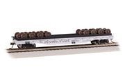 Bachmann HO Scale 52' Wheel Flatcar with Wheel Load - Pennsylvania Railroad #491211 - 18939