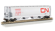 Bachmann HO Scale Canadian 4 Bay Cylindrical Grain Hopper - Canadian National #382005 - 19113