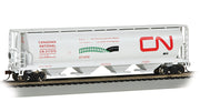 Bachmann HO Scale Canadian 4 Bay Cylindrical Grain Hopper - CN Environmental Mode #317375 - 19132