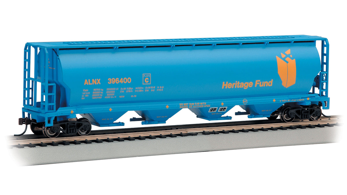 Bachmann HO Scale Canadian 4 Bay Cylindrical Grain Hopper - Alberta Heritage Fund #396400 - 19139
