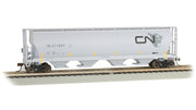 Bachmann HO Scale Canadian 4 Bay Cylindrical Grain Hopper - CN North American Logo #371897 - 19145