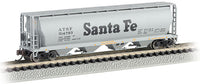 Bachmann N Scale 4 Bay Cylindrical Grain Hopper - Santa Fe #314783 - 19152