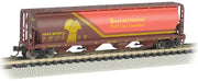 Bachmann N Scale 4 Bay Cylindrical Grain Hopper - Saskatchewan - Wheat Herald #397387 - 19153
