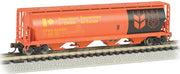 Bachmann N Scale 4 Bay Cylindrical Grain Hopper - Gov. Of Canada - Red #604301 - 19154