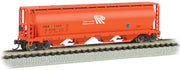 Bachmann N Scale 4 Bay Cylindrical Grain Hopper - Potash #1455 - 19156