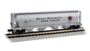 Bachmann N Scale 4-Bay Cylindrical Grain Hopper - Great Northern #171021 - 19164