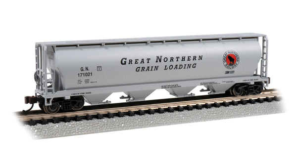 Bachmann N Scale 4-Bay Cylindrical Grain Hopper - Great Northern #171021 - 19164