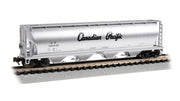 Bachmann N Scale 4-Bay Cylindrical Grain Hopper - Canadian Pacific #386538 - 19165