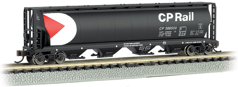 Bachmann N Scale 4 Bay Cylindrical Grain Hopper - CP Rail #388500 - 19177