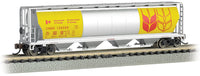 Bachmann N Scale 4 Bay Cylindrical Grain Hopper Government of Canada #106068 19184 exact product view
