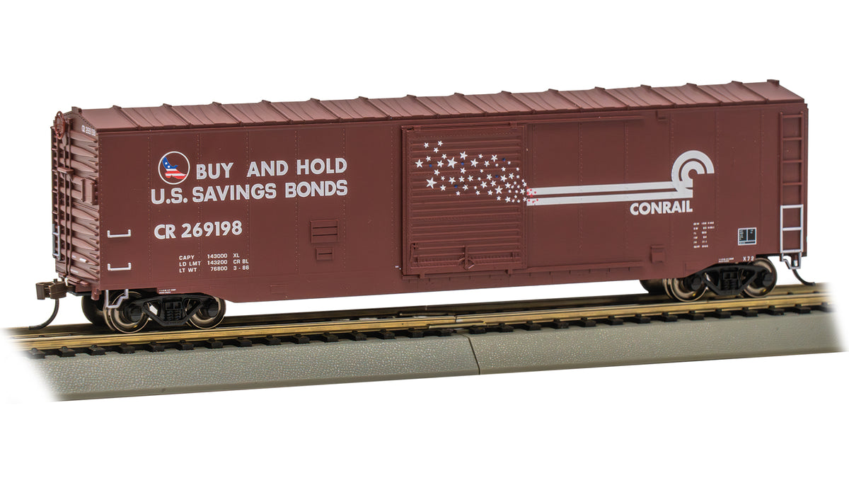 Bachmann HO Scale 50' Sliding Door Boxcar (US Saving Bonds) - Conrail #269198 (without roofwalk) - 19413