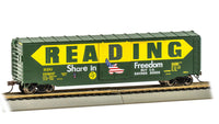 Bachmann HO Scale 50' Sliding Door Boxcar (US Saving Bonds) - Reading #19807 (without roofwalk) - 19416