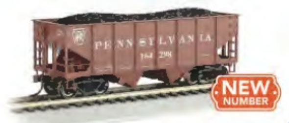 Bachmann HO Scale 55-Ton 2-Bay USRA Outside Braced Hopper - Pennsylvania #164298 – 19519 — retailer product view