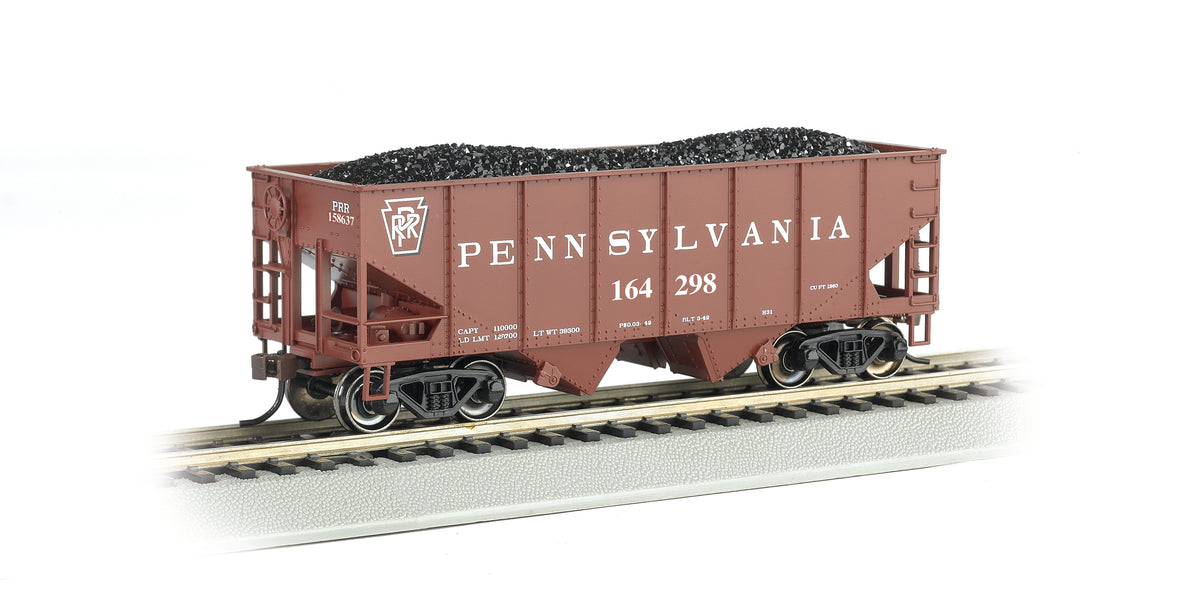 Bachmann HO Scale 55-Ton 2-Bay USRA Outside Braced Hopper - Pennsylvania #164298 - 19519