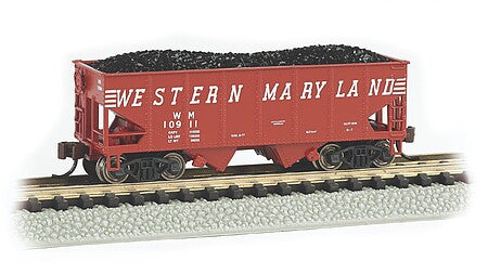 Bachmann N Scale Western Maryland USRA 55-Ton 2-Bay Hopper #10911 – 19564