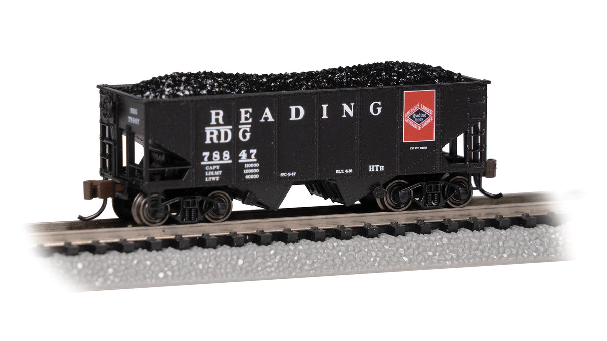 Bachmann N Scale USRA 55-Ton 2-Bay Hopper - Reading #78847 - 19565