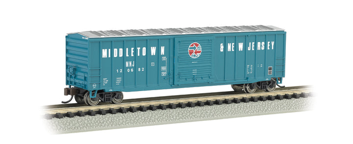 Bachmann N Scale ACF 50'6" Outside Braced Box Car - Middletown & New Jersey - 19653