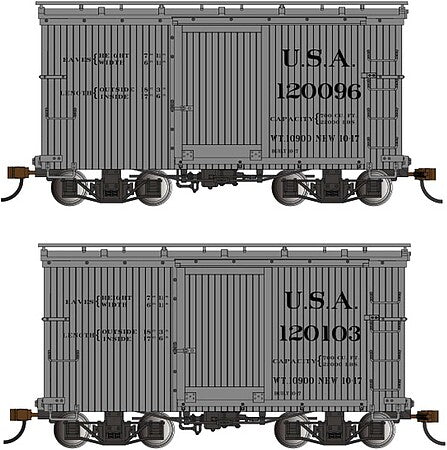Bachmann 26555 On30 U.S.A. 18-foot wood boxcar 2-pack primary view