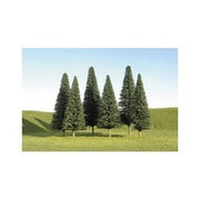 Bachmann 32001 SceneScapes 5 to 6 inch pine trees six-pack exact alternate view