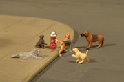 Dogs with Fire Hydrant - O Scale - Bachmann 33158
