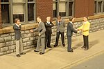 Bachmann SceneScapes Businessmen 6-Piece O Scale 33162 in retail packaging
