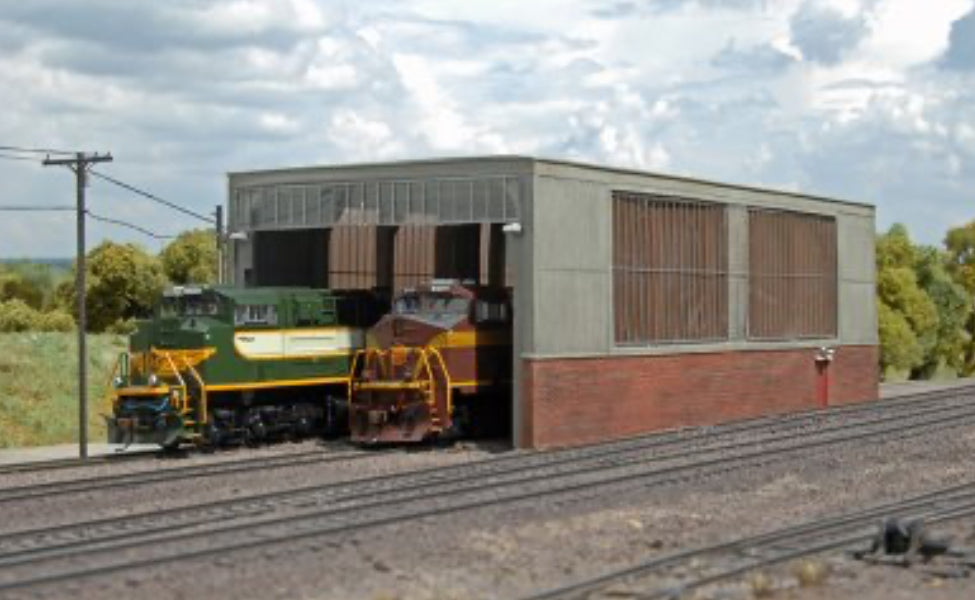 Bachmann 35116 HO Double-Stall Engine Shed front view