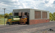 Bachmann 35116 HO Double-Stall Engine Shed front view