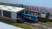 Bachmann 35116 HO Double-Stall Engine Shed layout view