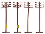 Bachmann N Scale Telephone Poles 12-Piece Set 42506 in retail packaging