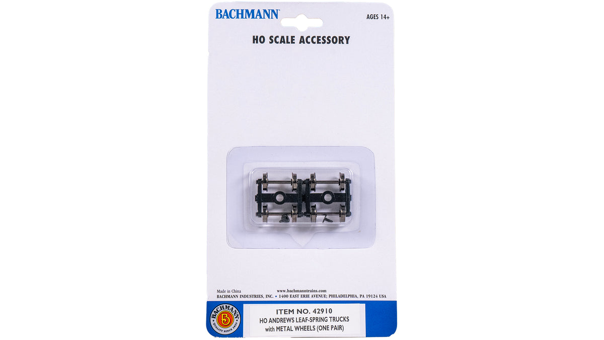 Andrews Leaf-Spring Trucks with Metal Wheels - Bachmann 42910