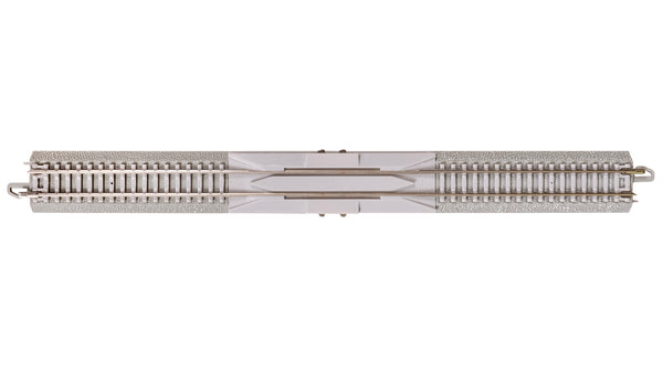 E-Z Track® with Concrete Ties - 10" Straight Terminal Rerailer with Wire - Bachmann 44020