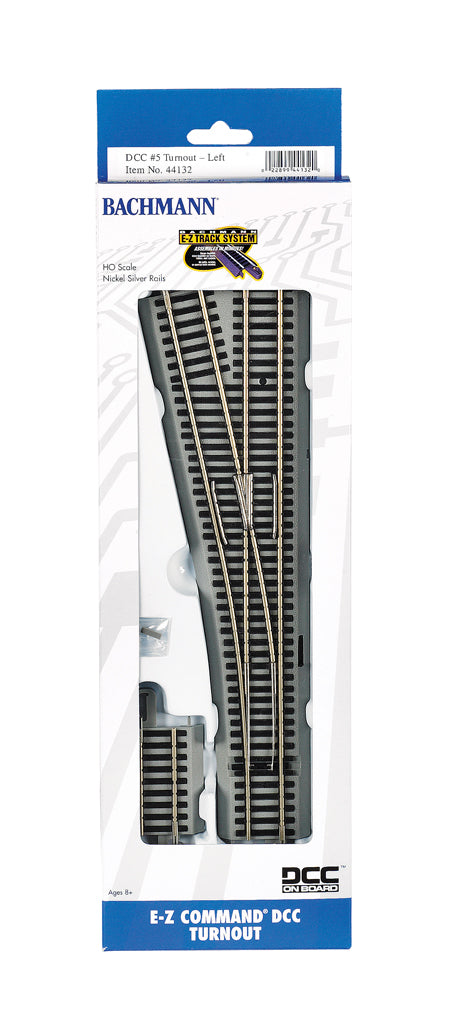 E-Z Command® DCC #5 Turnout - Left (HO Scale) - Bachmann 44132