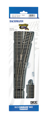 E-Z Command® DCC #5 Turnout - Right (HO Scale) - Bachmann 44133