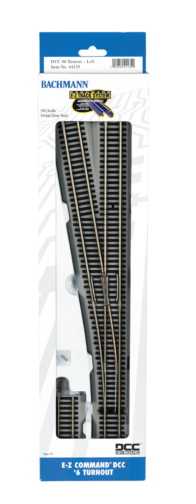 E-Z Command® DCC #6 Turnout - Left (HO Scale) - Bachmann 44135