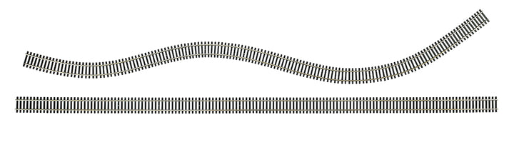 36" Nickel Silver Flex Track (25 pieces/box) (HO Scale) - Bachmann 44371