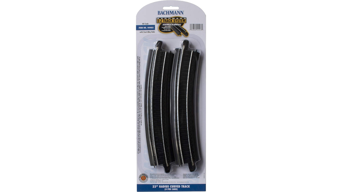 22" Radius Curved (HO Scale Steel Alloy) - Bachmann 44403