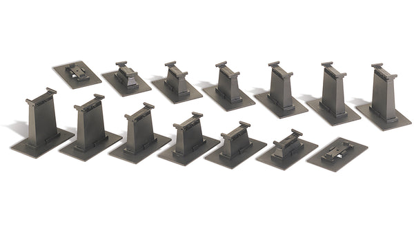 14-Piece Graduated Pier Set (HO Scale) - Bachmann 44471