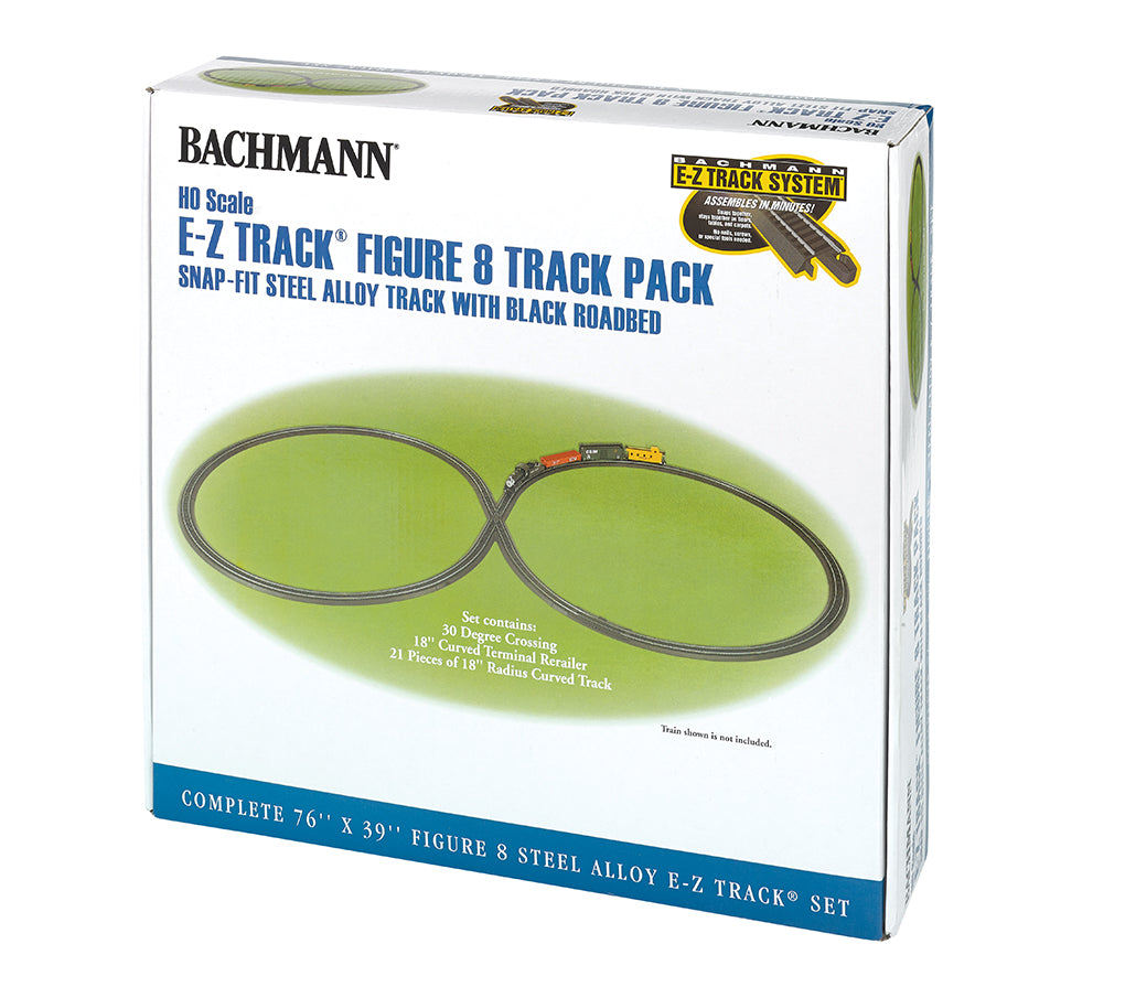 Steel Alloy E-Z TRACK® Figure 8 Track Pack (HO Scale Steel Alloy) - Bachmann 44487