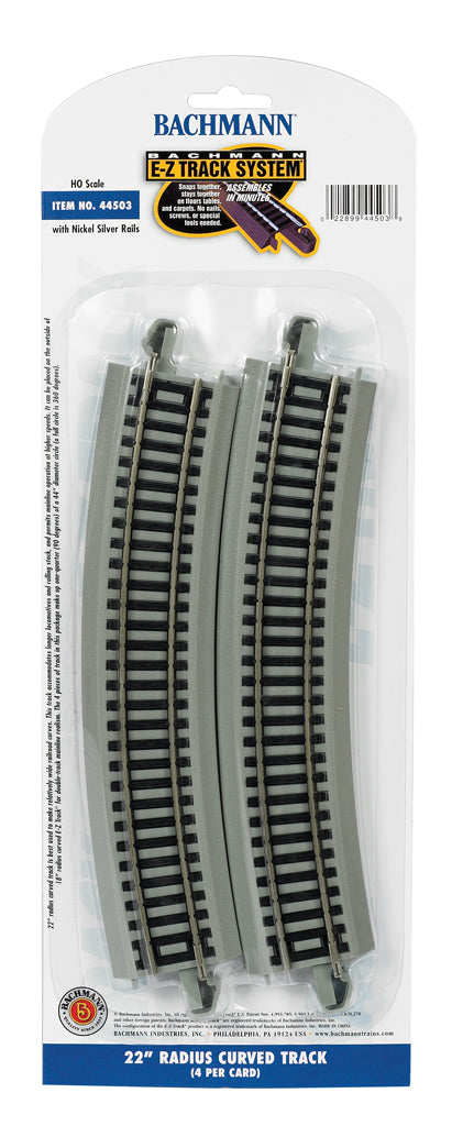 22" Radius Curved (HO Scale Nickel Silver) - Bachmann 44503