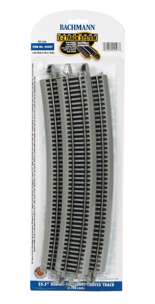 35.50" Radius 18 Degree Curved (HO Scale Nickel Silver) - Bachmann 44507