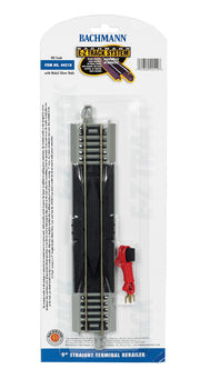 9" Straight Terminal Rerailer with Wire (HO Scale Nickel Silver) - Bachmann 44510
