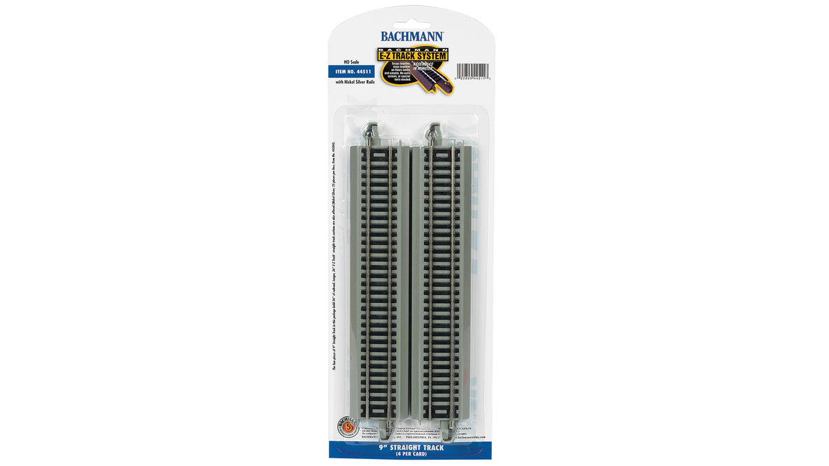 9" Straight (HO Scale Nickel Silver) - Bachmann 44511