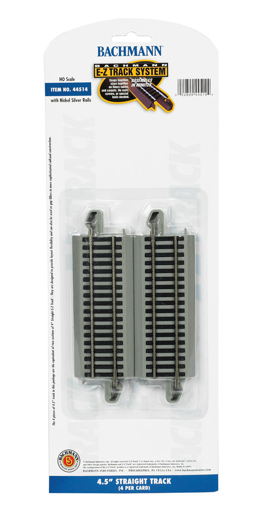 4.50" Straight (HO Scale Nickel Silver) - Bachmann 44514