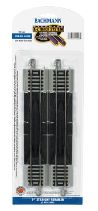 9" Straight Rerailer (HO Scale Nickel Silver) - Bachmann 44528